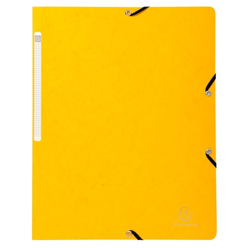 Chemise à élastique sans rabat A4 - Carton - Exacompta - Jaune
