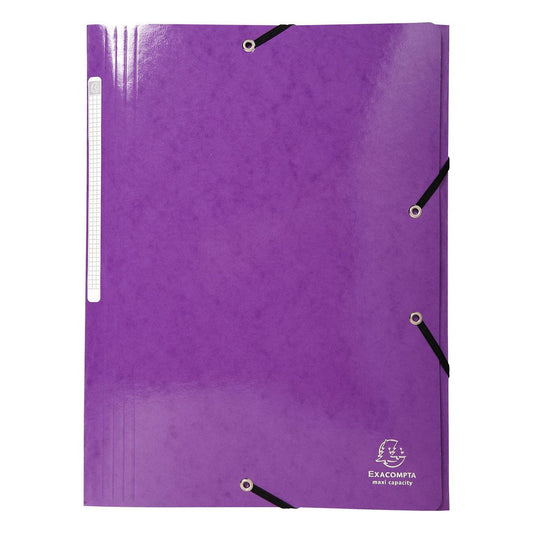 Chemise à élastique 3 rabats A4 - Maxi Capacity - Carton - Exacompta - Violet