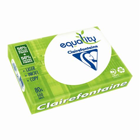 Ramette de papier - 500 feuilles A4 21 x 29.7 cm - 80 g/m² - Equality - Clairefontaine - Blanc