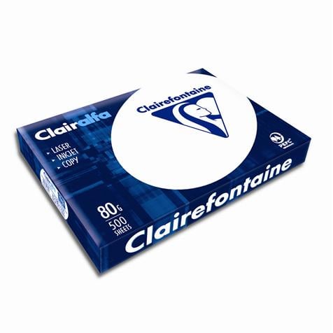 Ramette de papier - 500 feuilles A3 29.7 x 42 cm - 80 g/m² - Clairalfa - Clairefontaine - Blanc