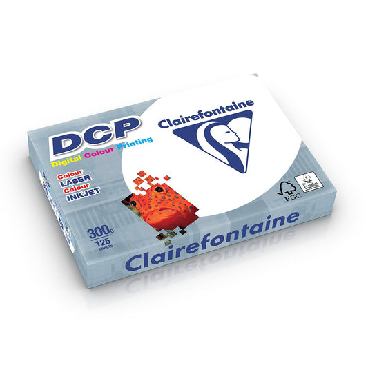 Ramette de papier - 125 feuilles A4 21 x 29.7 cm - 300 g/m² - DCP - Clairefontaine - Blanc